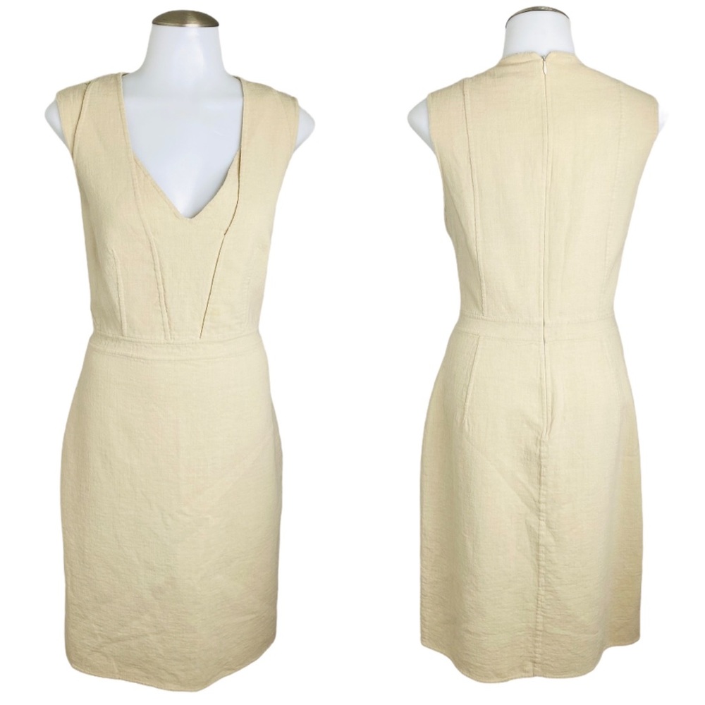 Piazza Sempione Fatto A Mano Minimalist Virgin Wool Sheath Dress 10